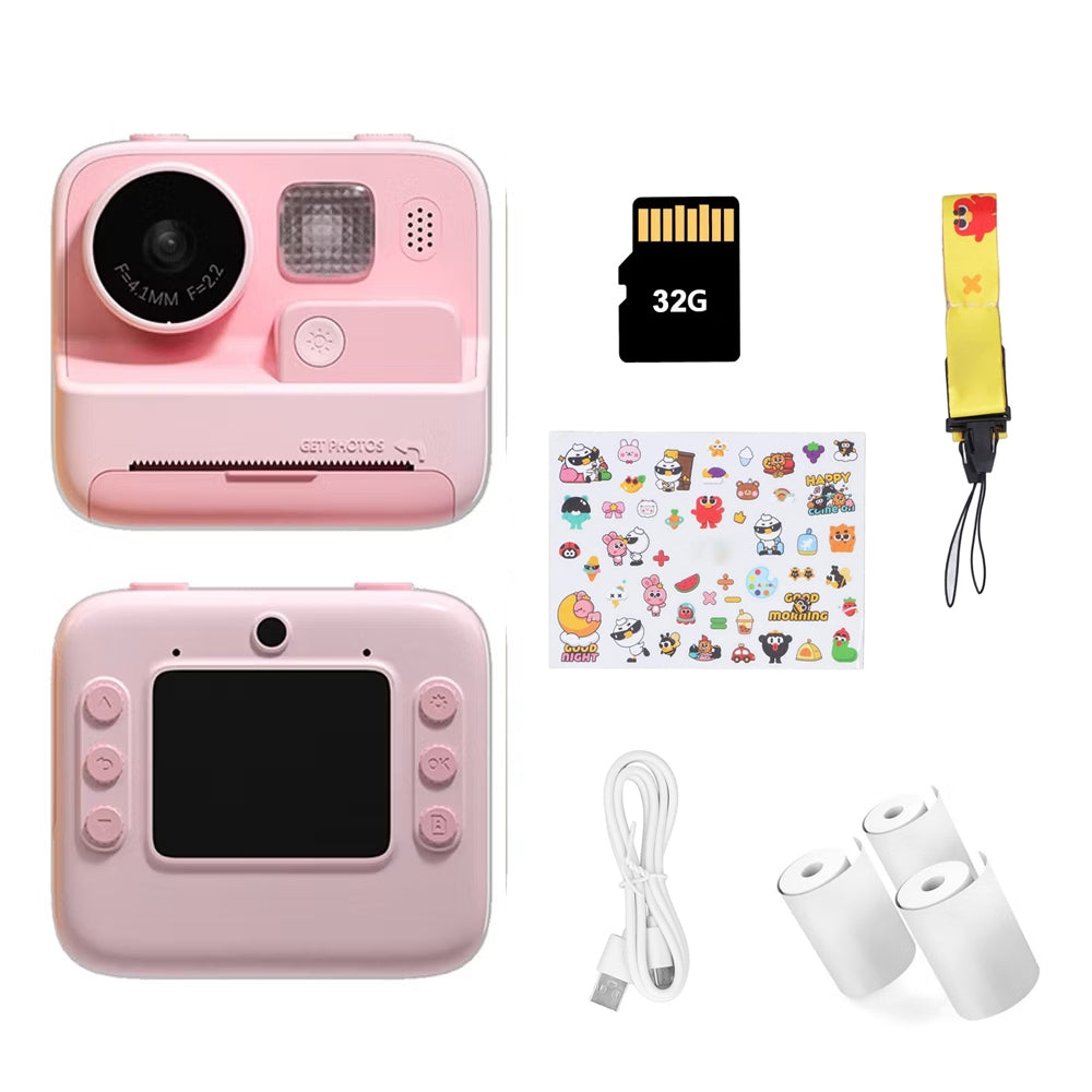 Kids Instant Print Digital Camera HD 1080P with Thermal Print Paper