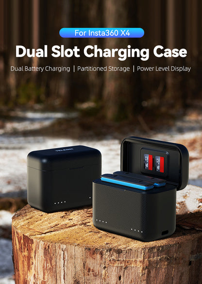 TELESIN Insta360 X4 Battery charging box dual slot