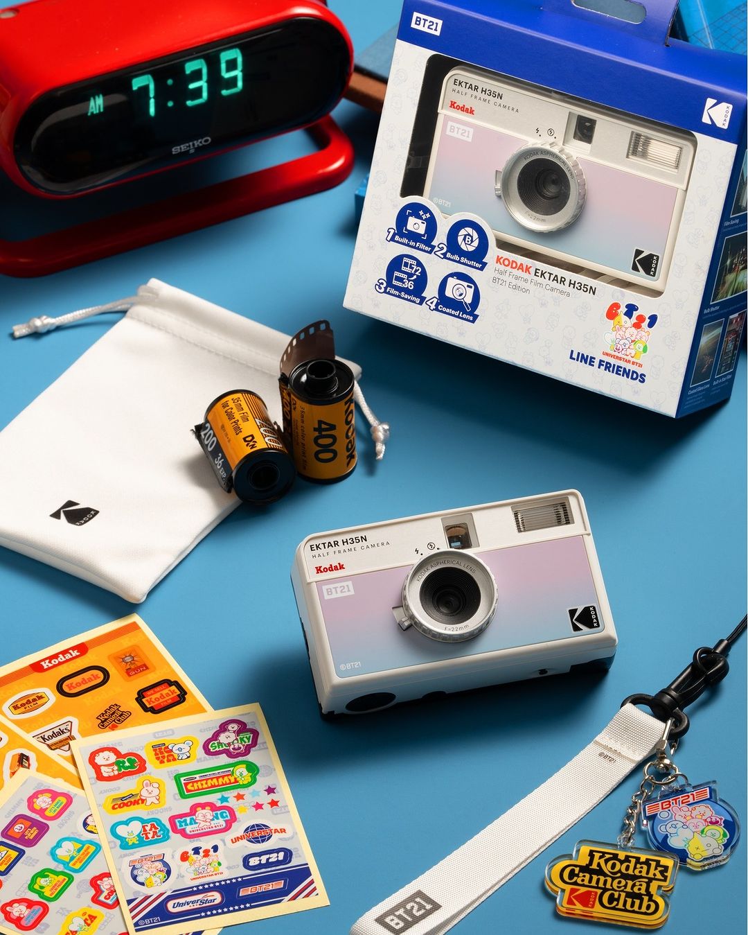 RETO KODAK EKTAR H35N Half Frame 35mm Film Camera BT21 EDITION