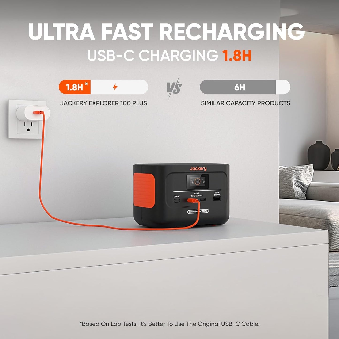 Jackery Explorer 100 Plus Portable Power Station - 9Wh LIFEPO4