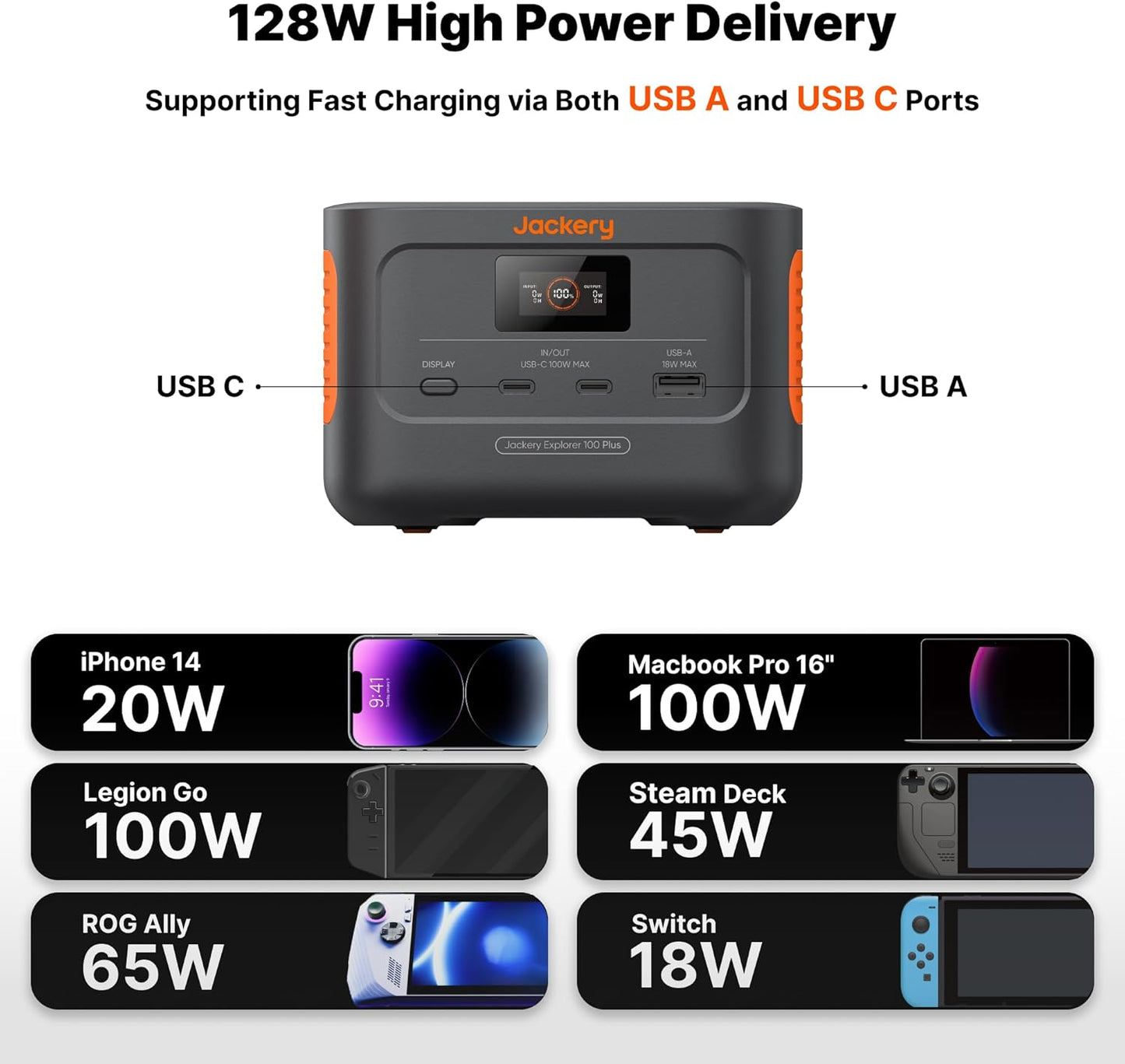 Jackery Explorer 100 Plus Portable Power Station - 9Wh LIFEPO4