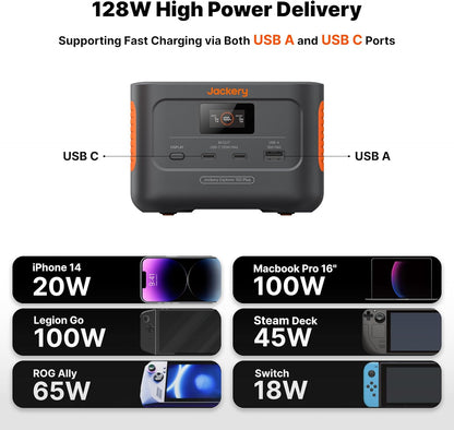 Jackery Explorer 100 Plus Portable Power Station - 9Wh LIFEPO4