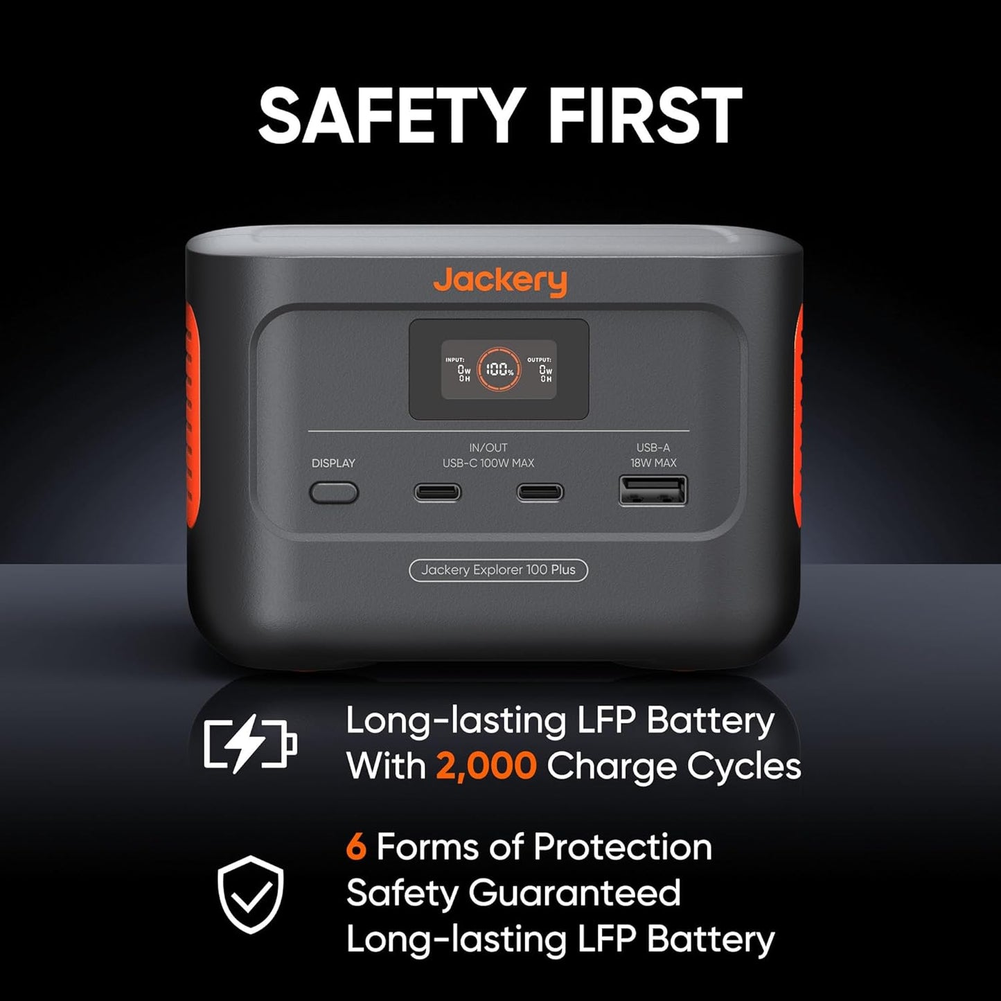 Jackery Explorer 100 Plus Portable Power Station - 9Wh LIFEPO4