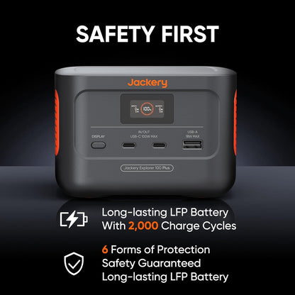 Jackery Explorer 100 Plus Portable Power Station - 9Wh LIFEPO4