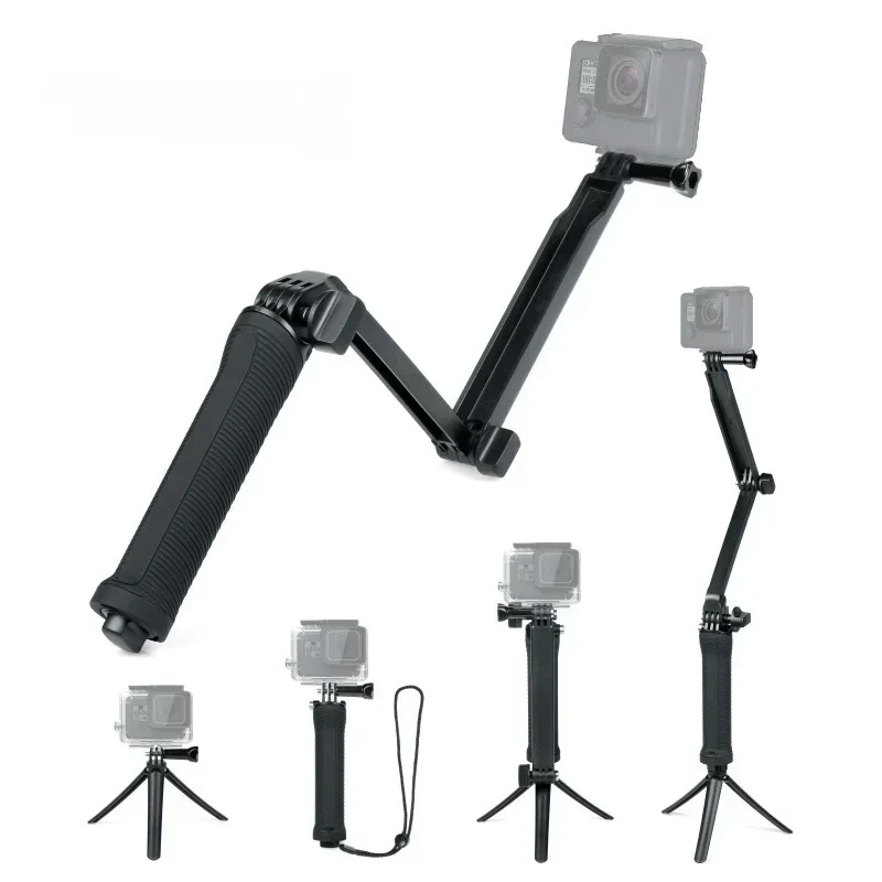 3 Way Monopod Tripod Selfie Stick Hand Grip Extension Arm for GoPro Action Camera