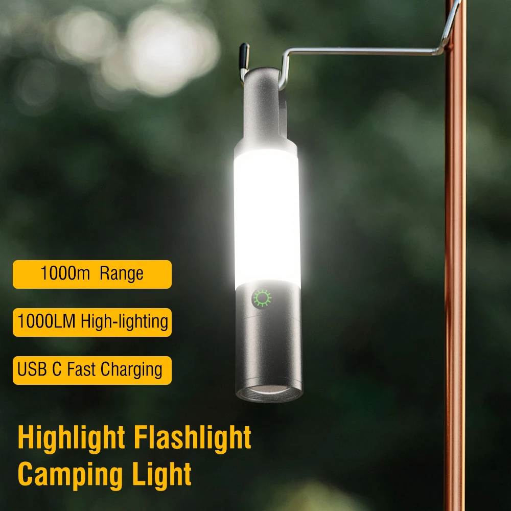 H20 LED Torchlight 1000LM Waterproof IPX4 Type C USB Rechargeable