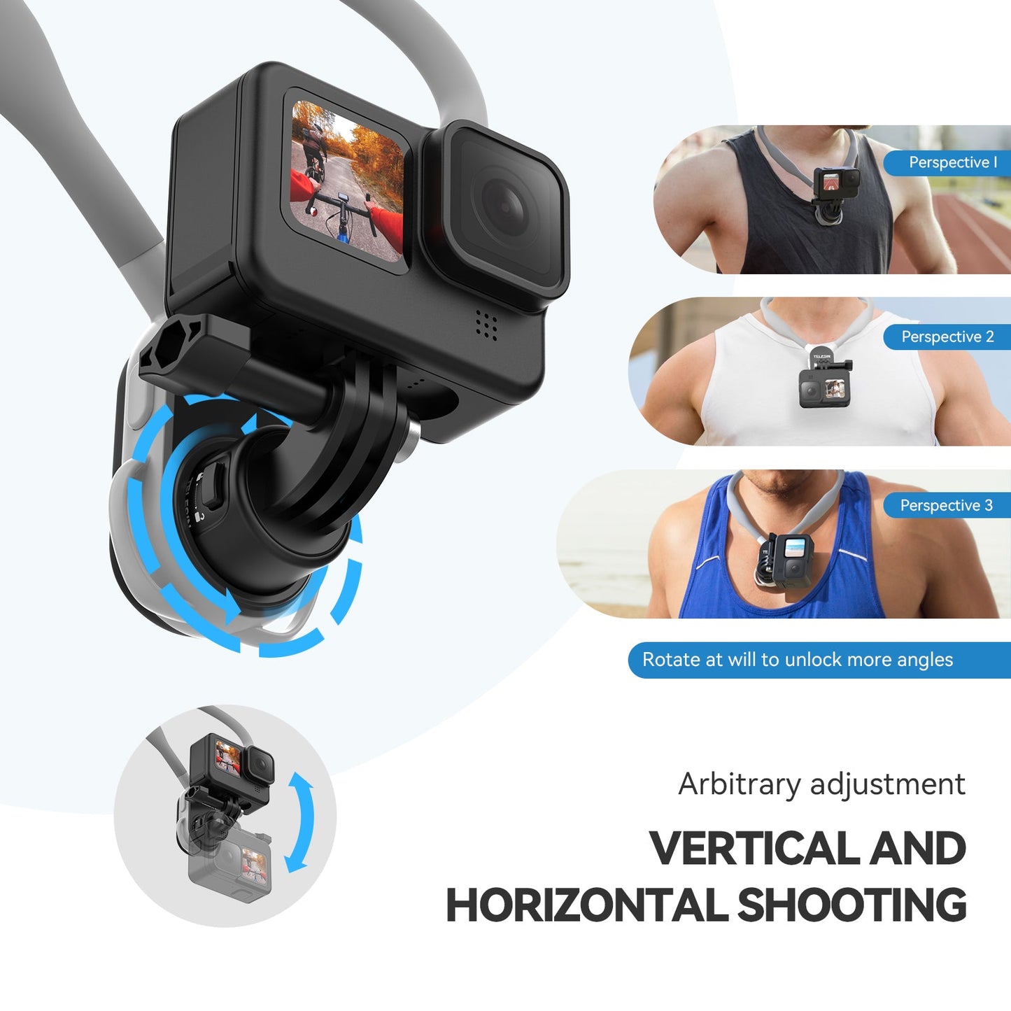 TELESIN Quick Release Neck Mount for Action Cameras 2.0