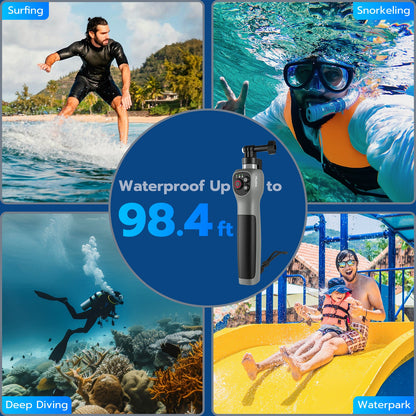 TELESIN Gopro underwater bluetooth remote control selfie stick up to 30m depth for GoPro 13 /12/11/10/9