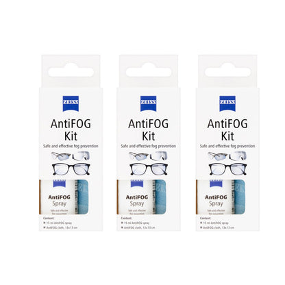 ZEISS Anti Fog Kit (Anti-Fog Spray + Anti-Fog Cleaning Cloth) for spectacle Camera lenses