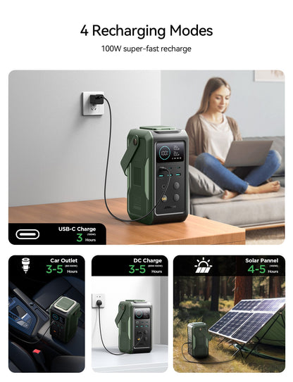 JOYROOM 100W Power Bank 75000mAh outdoor generator With Retractable Light