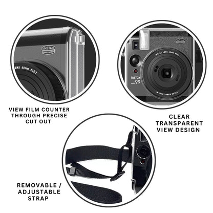 Fujifilm Instax Mini 99 Clear Protective Camera Case With Shoulder Strap