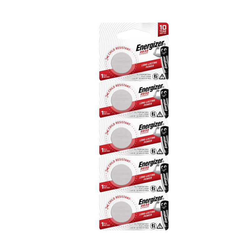 Energizer CR2032 Lithium Button Cell Battery - Pack of 5