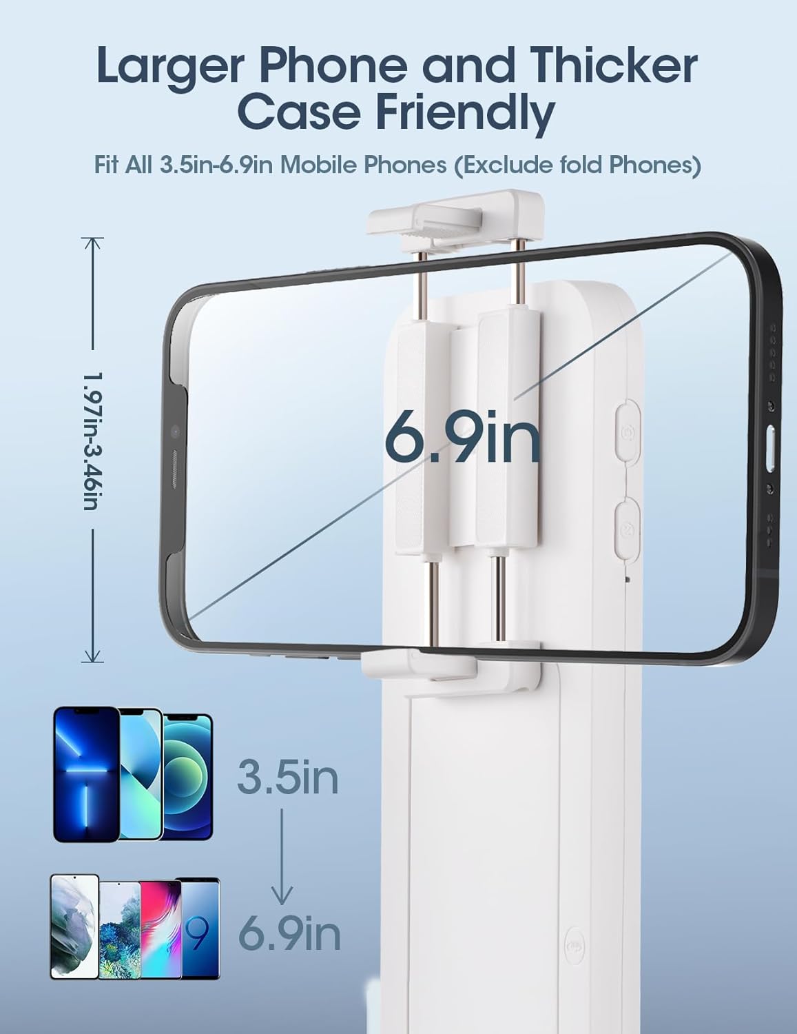 V10 Live Stream Overhead Photography 360° Foldable LED Mobile Phone Tripod Stand for youTube TikTok