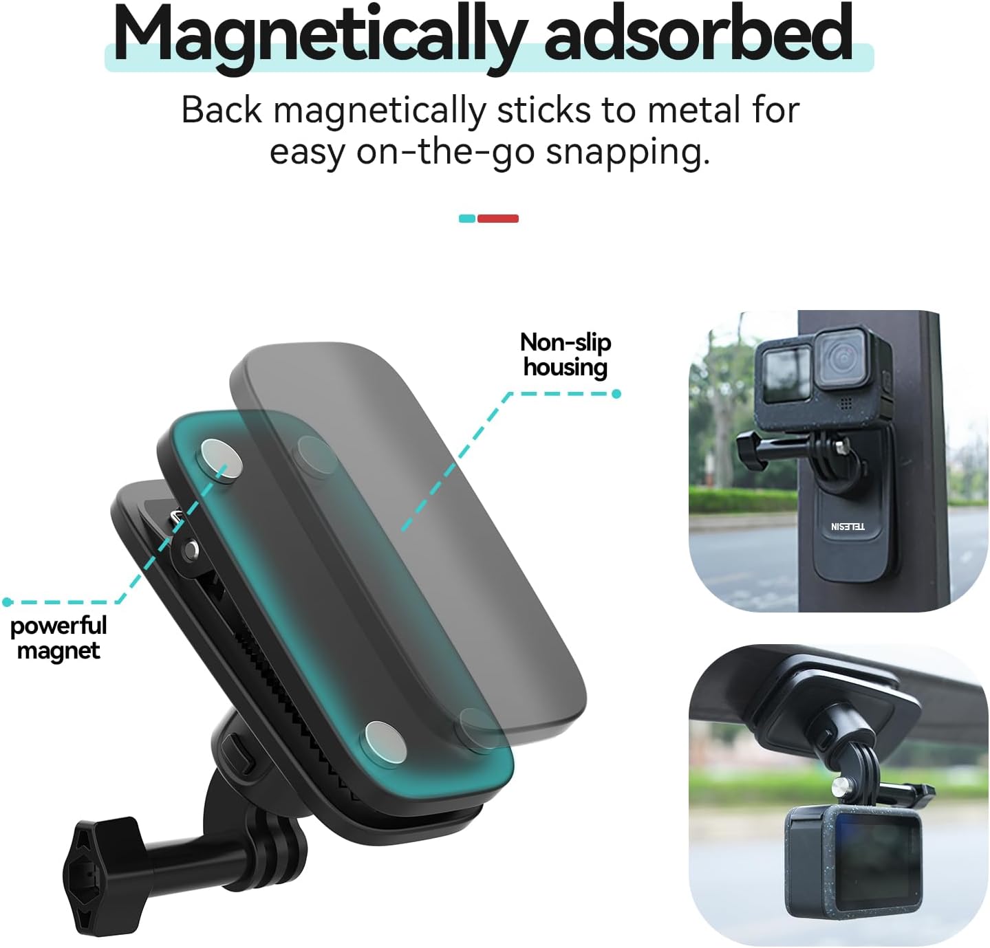TELESIN Magnetic Quick release Backpack Clip For Action Cameras