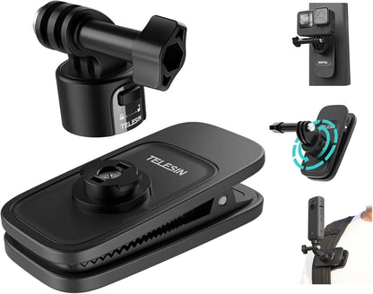 TELESIN Magnetic Quick release Backpack Clip For Action Cameras