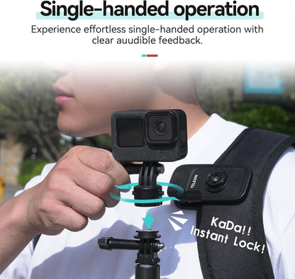 TELESIN Magnetic Quick release Backpack Clip For Action Cameras
