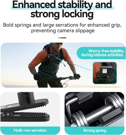 TELESIN Magnetic Quick release Backpack Clip For Action Cameras