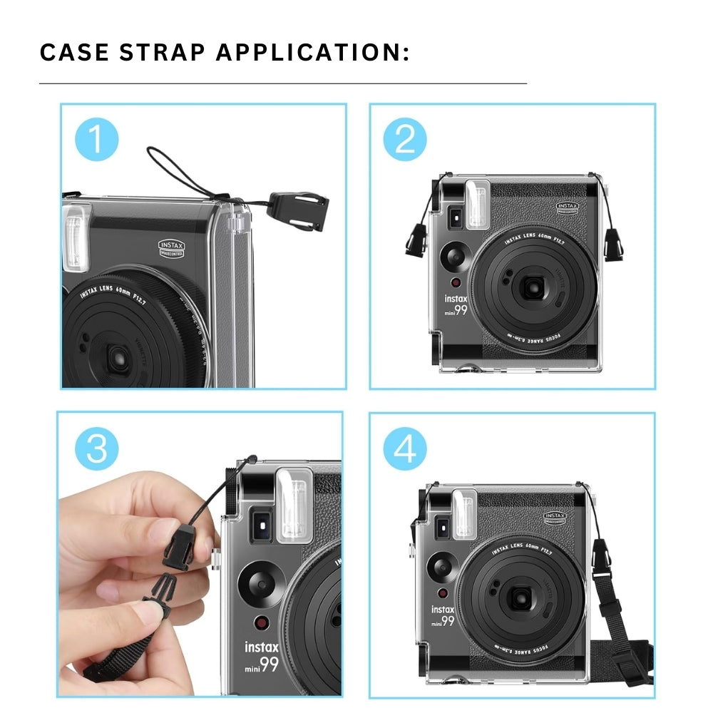 Fujifilm Instax Mini 99 Clear Protective Camera Case With Shoulder Strap