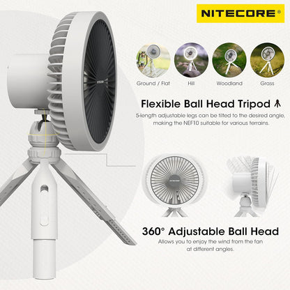 Nitecore NEF10 Wireless LED FAN Powerbank (10,000mAh)