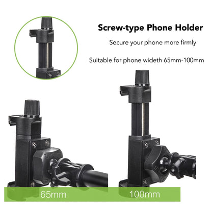 YUNTENG 828 Desktop RingLight LED Selfie Live Streaming Photography Stand with Bluetooth Remote Control