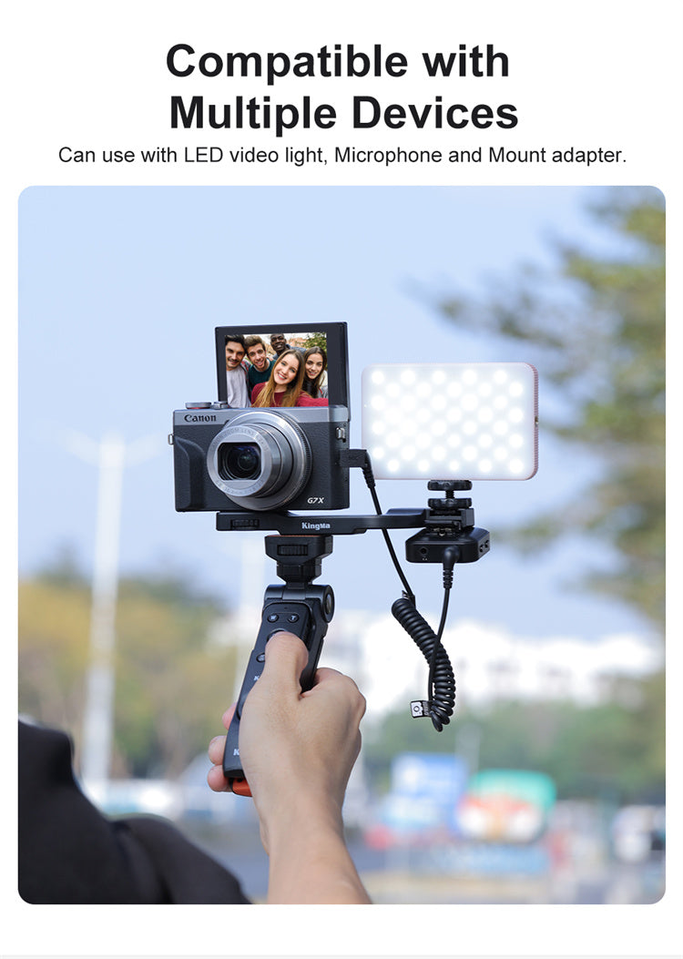 KingMa BM-SR4 Wireless Tripod Grip with Detachable Bluetooth Remote Control for Sony, Canon and Nikon Cameras