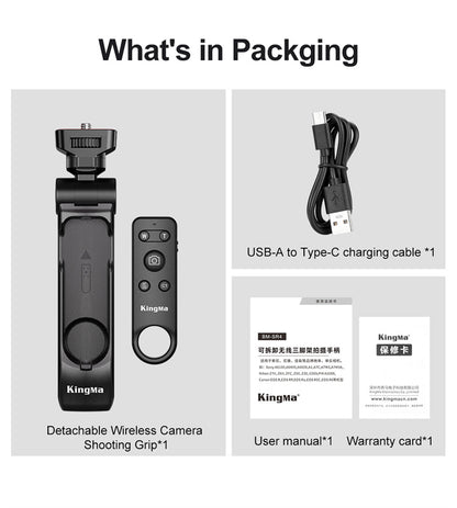 KingMa BM-SR4 Wireless Tripod Grip with Detachable Bluetooth Remote Control for Sony, Canon and Nikon Cameras
