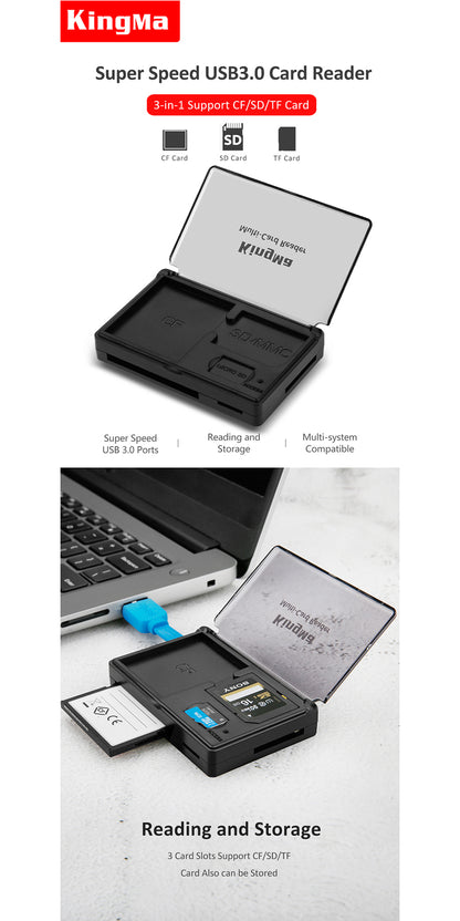 KingMa USB 3.0 Card Reader SD/Micro SD/TF/CF/MS Compact Flash Card Card reader