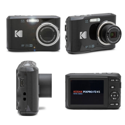 Kodak PIXPRO FZ45 Compact Digital Camera 4X Optical Zoom 27mm Wide Angle 1080P