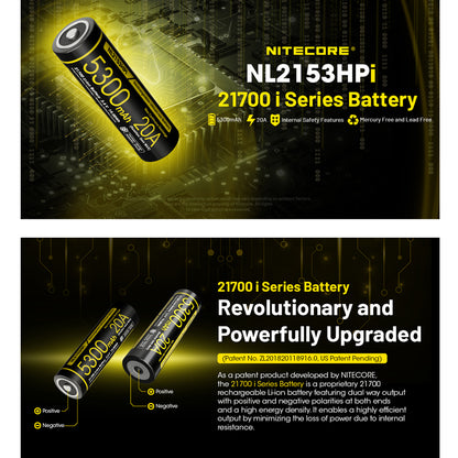 Nitecore NL2153HPi 21700 Li-ion 20A Battery 5300mAh