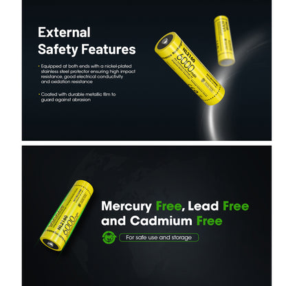 Nitecore NL2160 21700 Li-ion Battery 6000mAh