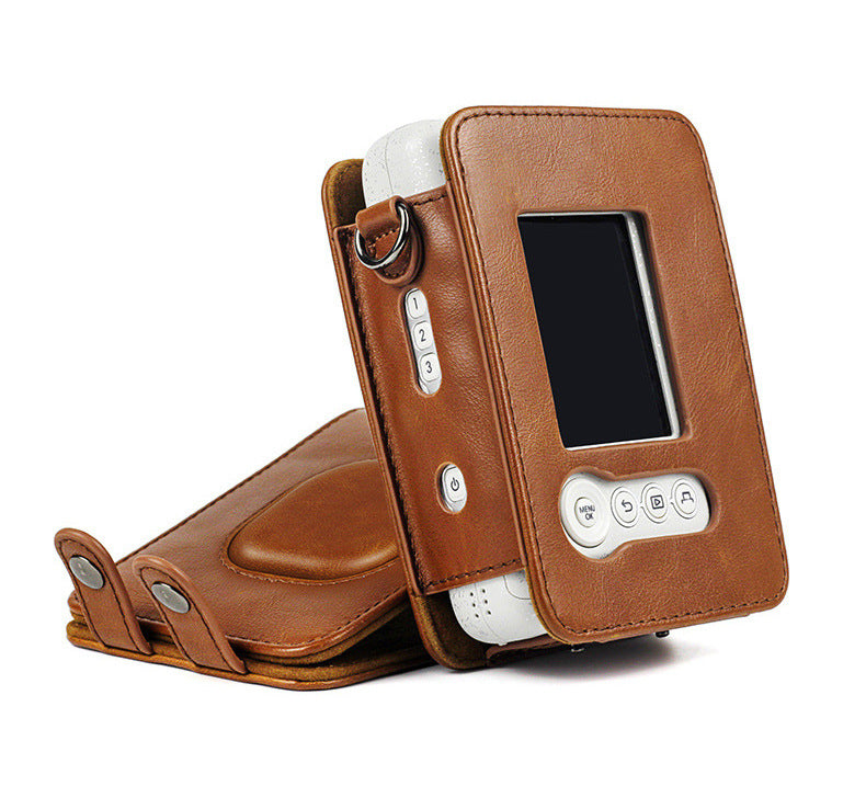 Fujifilm Instax Mini Liplay Printer PU Leather Sling Camera Bag Case with Strap