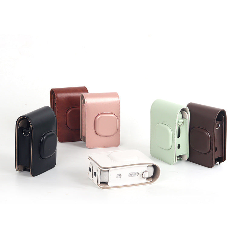 Fujifilm Instax Mini Liplay Printer PU Leather Sling Camera Bag Case with Strap
