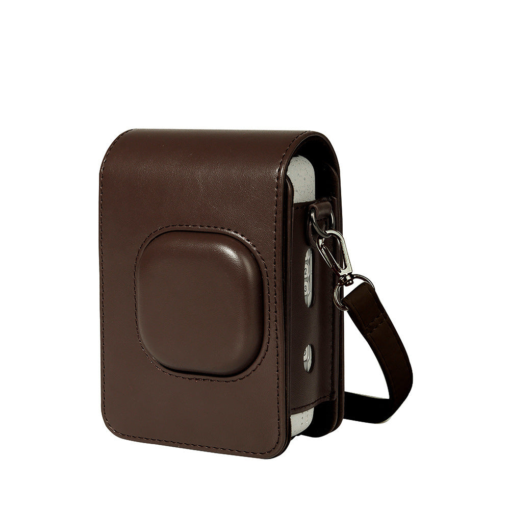 Fujifilm Instax Mini Liplay Printer PU Leather Sling Camera Bag Case with Strap