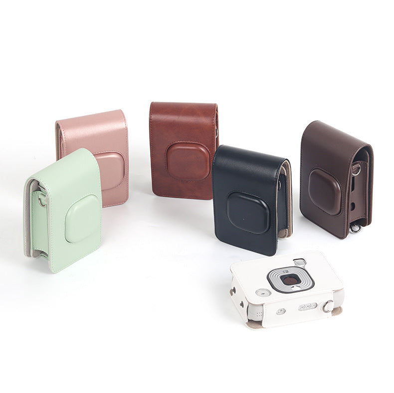 Fujifilm Instax Mini Liplay Printer PU Leather Sling Camera Bag Case with Strap