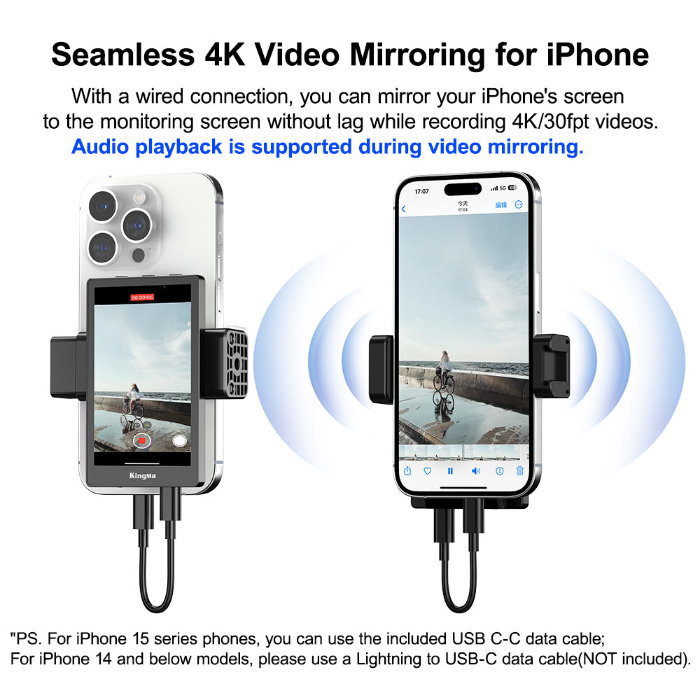 KingMa Selfie Wireless Monitor Screen Magnetic Vlogging PH01-Max Mount Kit for Mobile Phone