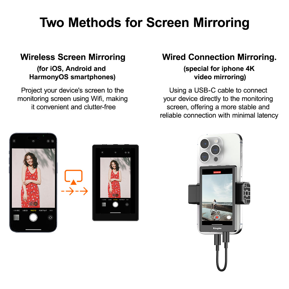 KingMa Selfie Wireless Monitor Screen Magnetic Vlogging PH01-Max Mount Kit for Mobile Phone