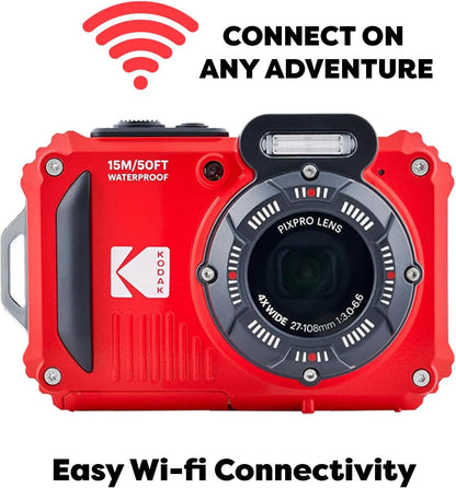 KODAK PIXPRO WPZ2 WiFi Digital Camera Waterproof Shockproof Dustproof 16MP 4X Optical Zoom