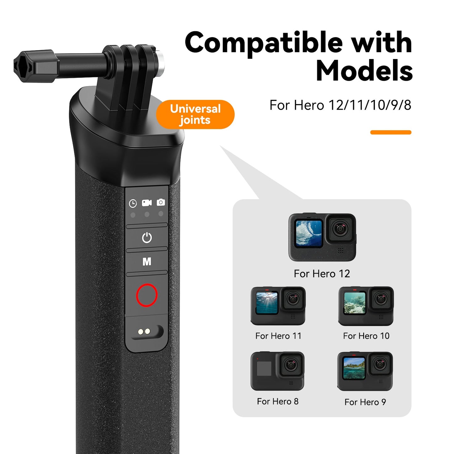 TELESIN Gopro Floating Underwater Selfie Stick Float Handgrip Bluetooth Remote For Gopro Hero Action Camera