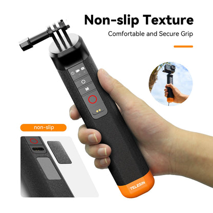 TELESIN Gopro Floating Underwater Selfie Stick Float Handgrip Bluetooth Remote For Gopro Hero Action Camera