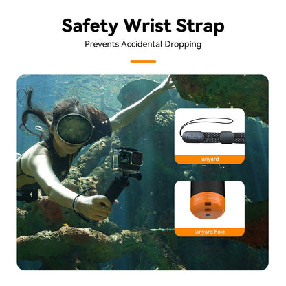 TELESIN Gopro Floating Underwater Selfie Stick Float Handgrip Bluetooth Remote For Gopro Hero Action Camera