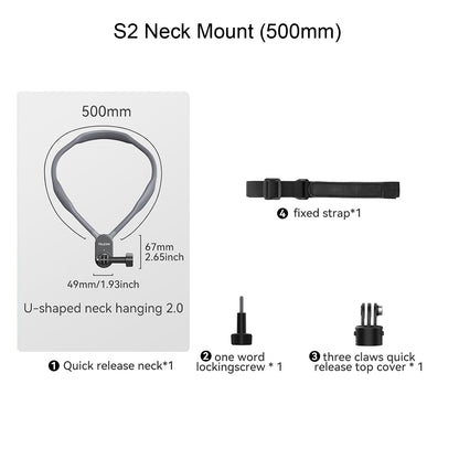 TELESIN Quick Release Neck Mount for Action Cameras 2.0