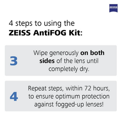 ZEISS Anti Fog Kit (Anti-Fog Spray + Anti-Fog Cleaning Cloth) for spectacle Camera lenses