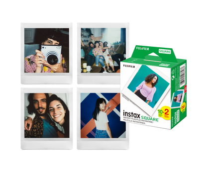 Fujifilm Instax Square Plain White Instant Film - 20 sheets