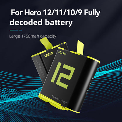 Telesin GoPro Hero 12 11 10 9 Battery fully decoded