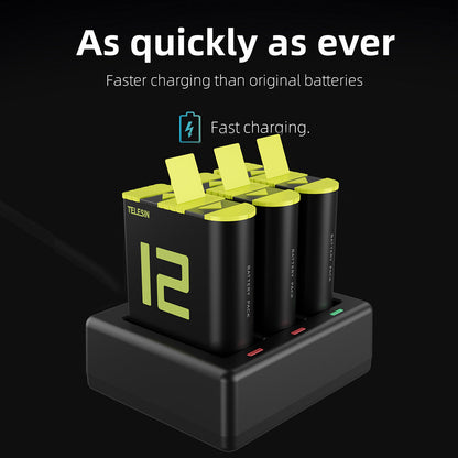 Telesin GoPro Hero 12 11 10 9 Battery fully decoded