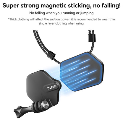 TELESIN Magnetic Bracket Lanyard Chest Strap Expansion Set for Smartphone GoPro Insta360 DJI