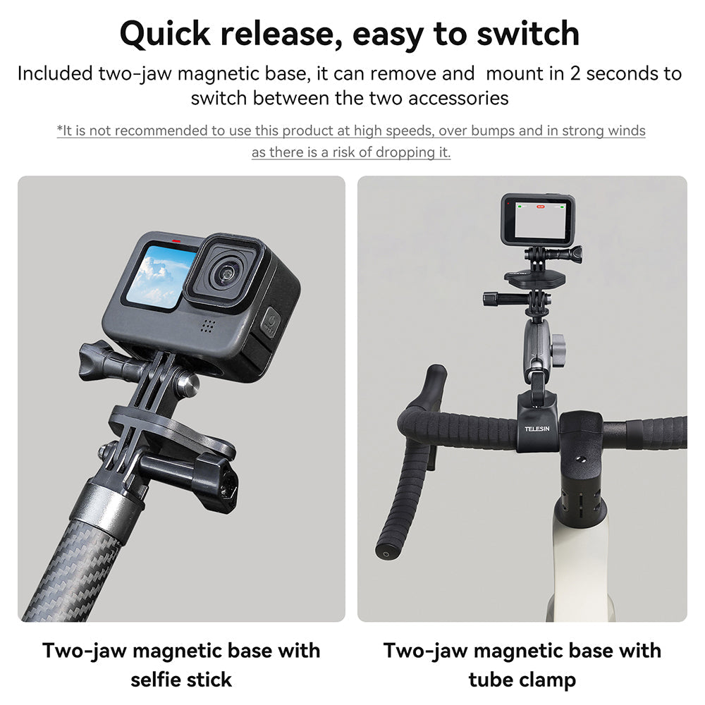 TELESIN Magnetic Bracket Lanyard Chest Strap Expansion Set for Smartphone GoPro Insta360 DJI