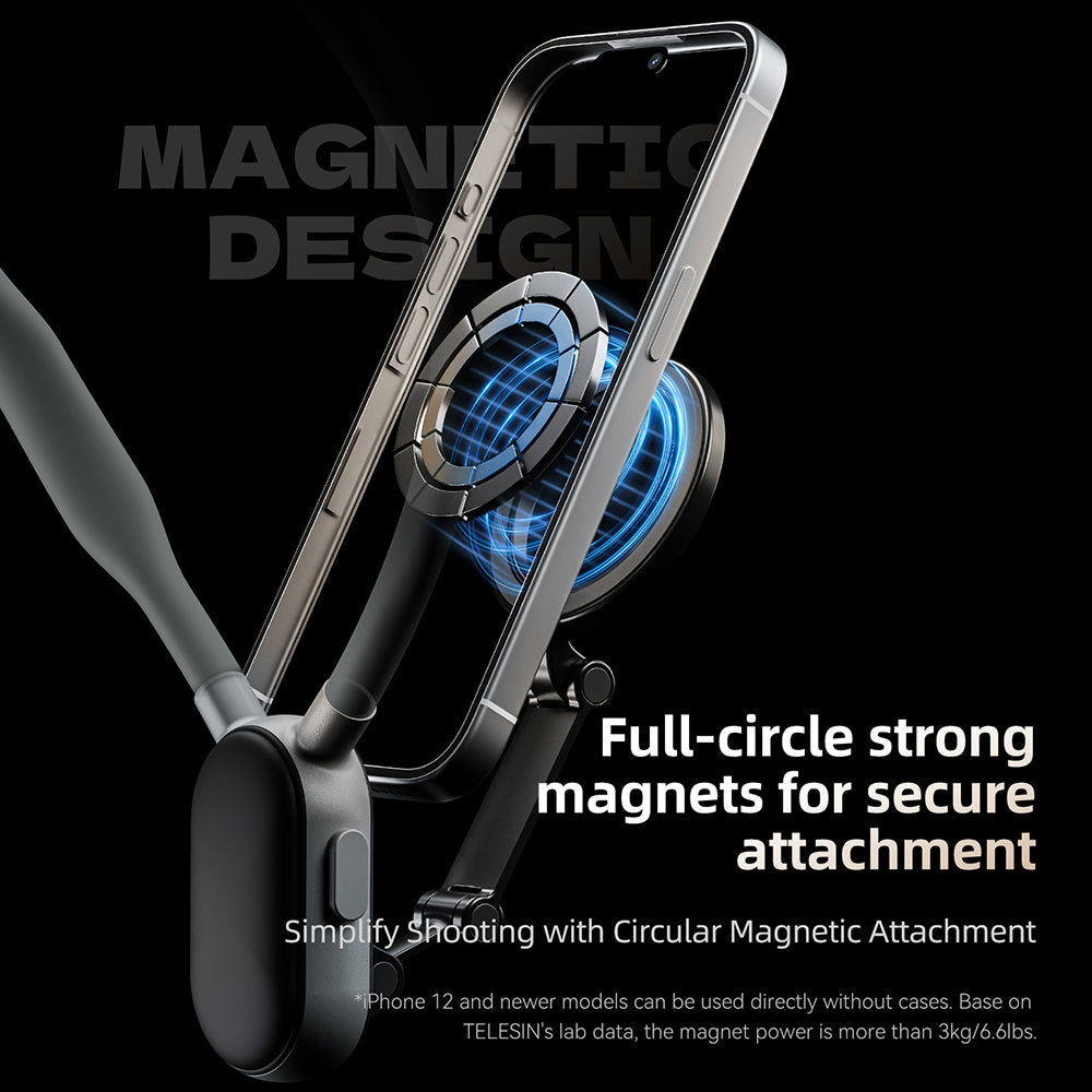 TELESIN Magnetic Neck Mount for Phones smartphone vlog