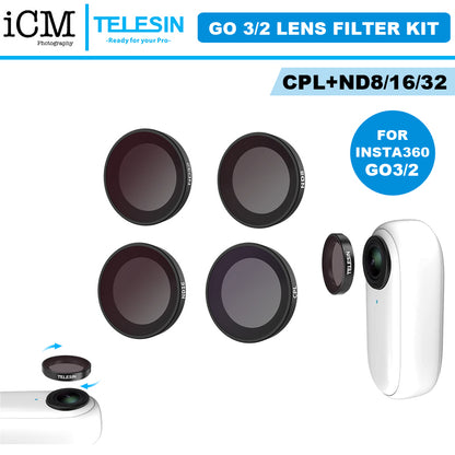 TELESIN Insta360 GO 3 CPL ND Filter Set for Insta360 GO 3 / 2