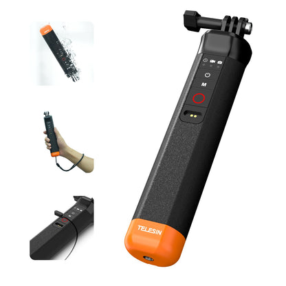 TELESIN Gopro Floating Underwater Selfie Stick Float Handgrip Bluetooth Remote For Gopro Hero Action Camera